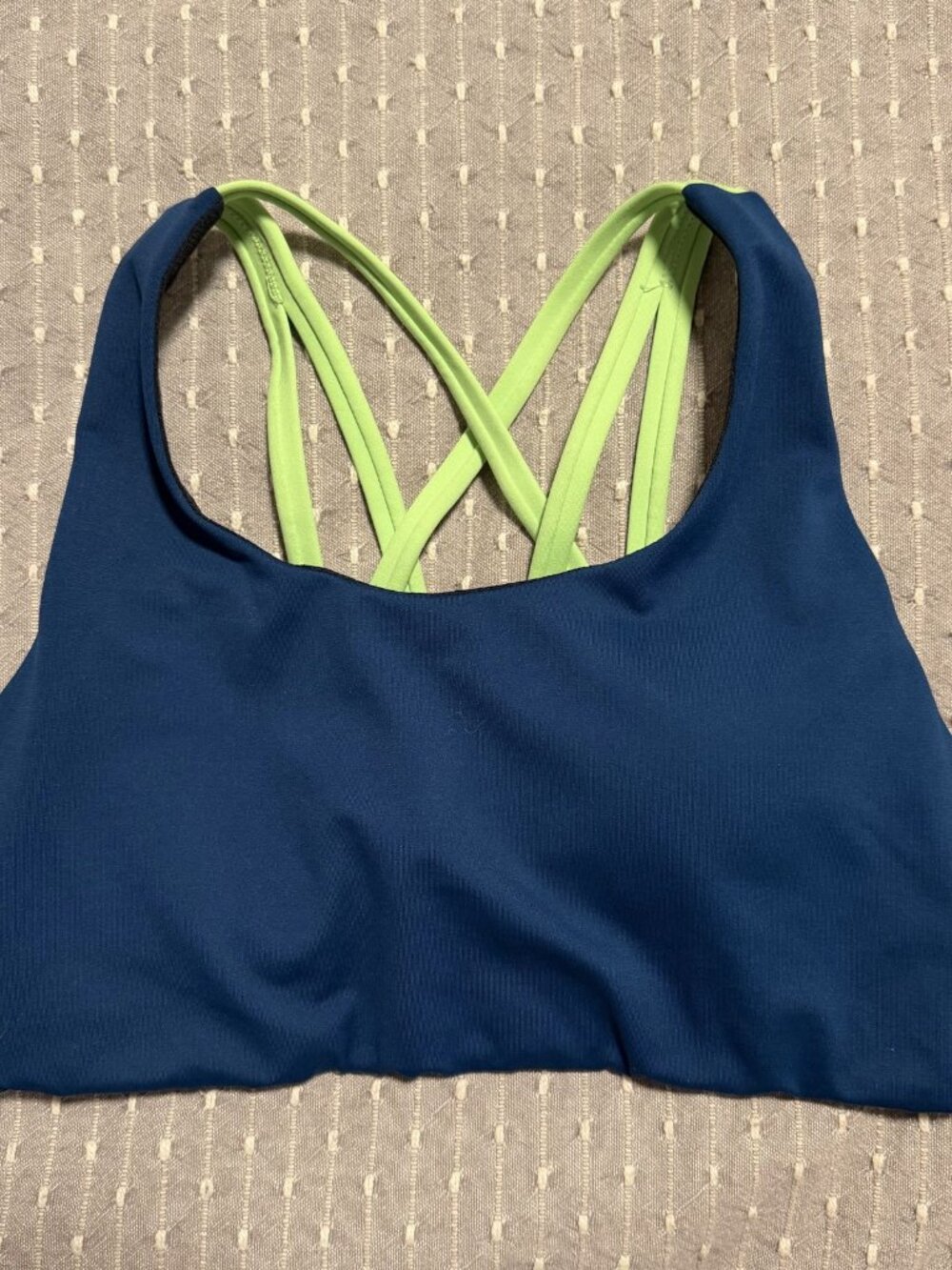 Senita Athletics Strappy Sports Bra Marine Size S
